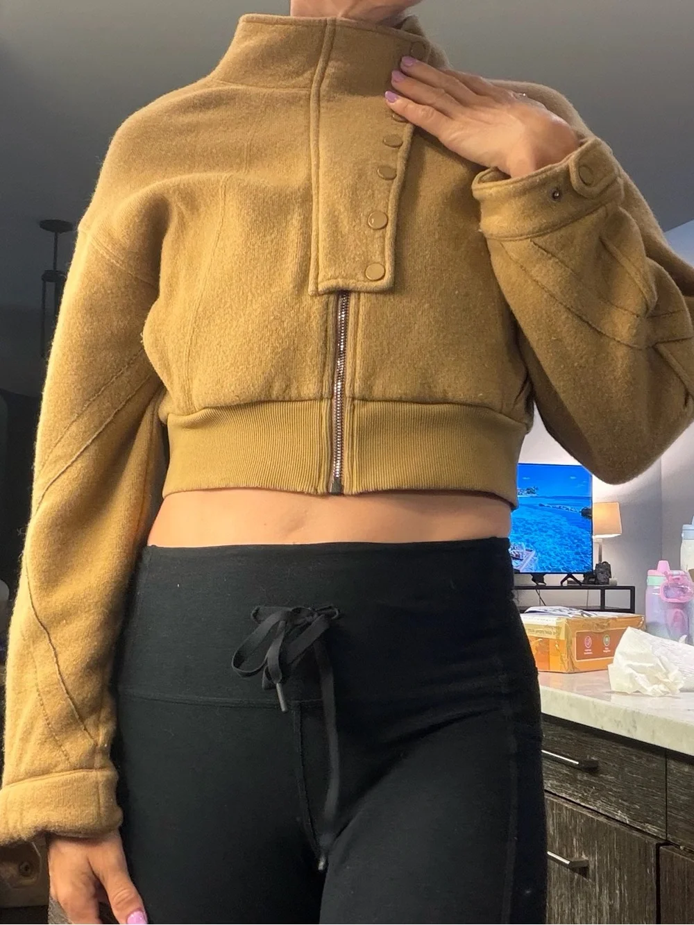ALO Yoga cropped bomber